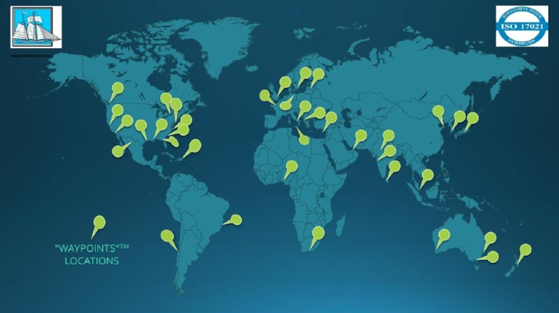Waypoints locations Map